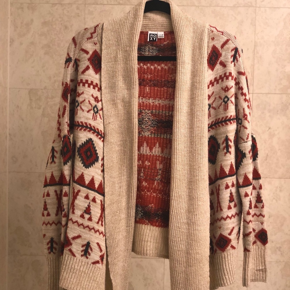 Roxy oversized tribal print sweater